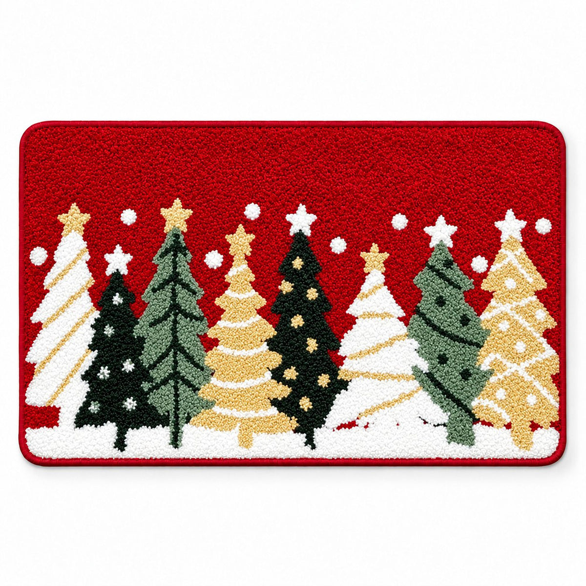 Christmas Pattern Tufted Bath Rug with Nonslip Backing 15.7 x 23.6 in