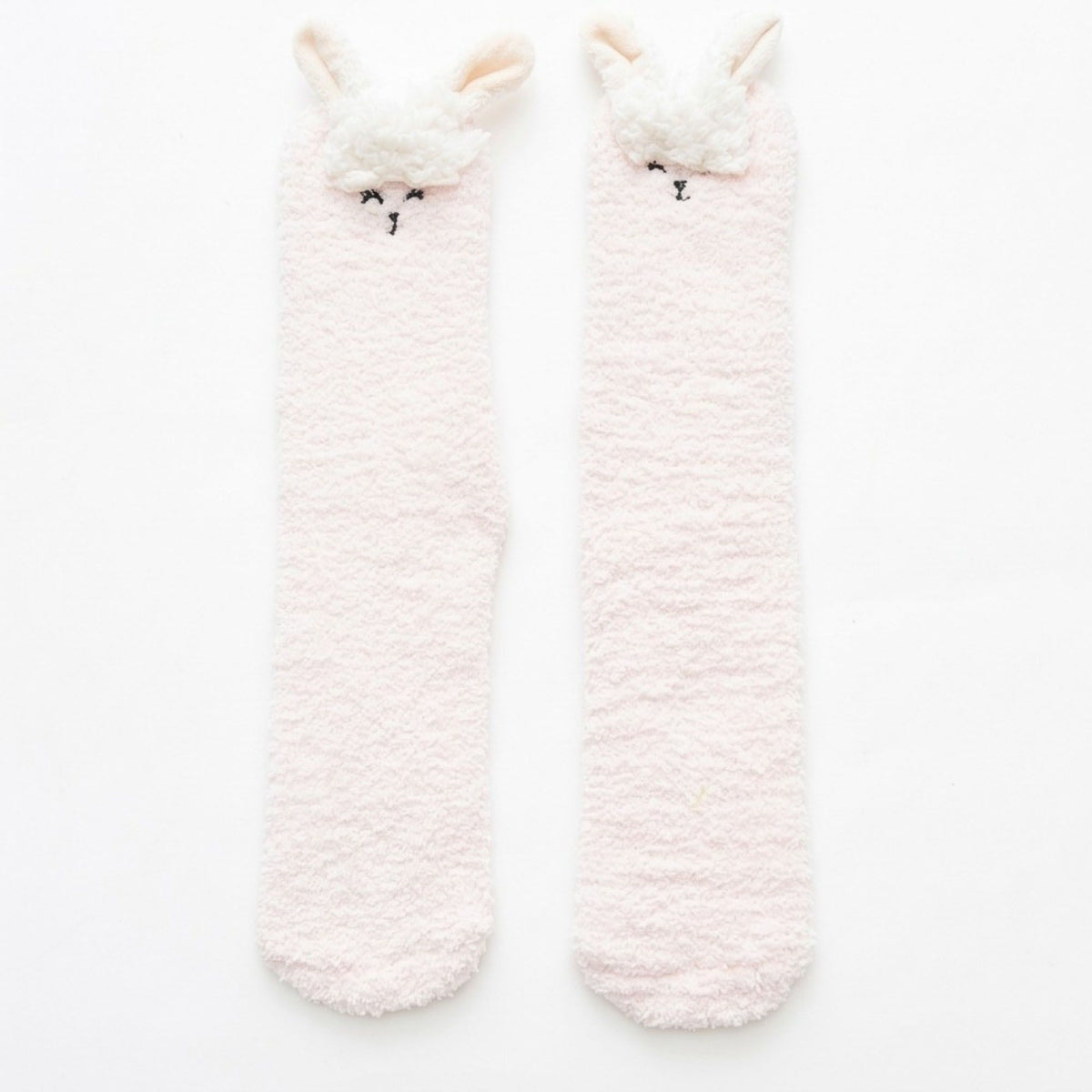 Fuzzy Llama Knee High Socks 2 Pair US 5-10.5