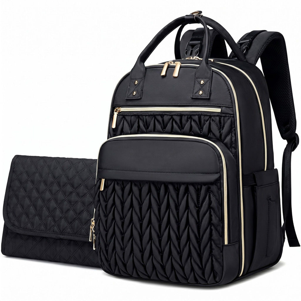 Diaper Bag Backpack with Changing Pad Multi Pocket Bag Stroller Strap Large Capacity Maternity Organizer 12x9x16.7in