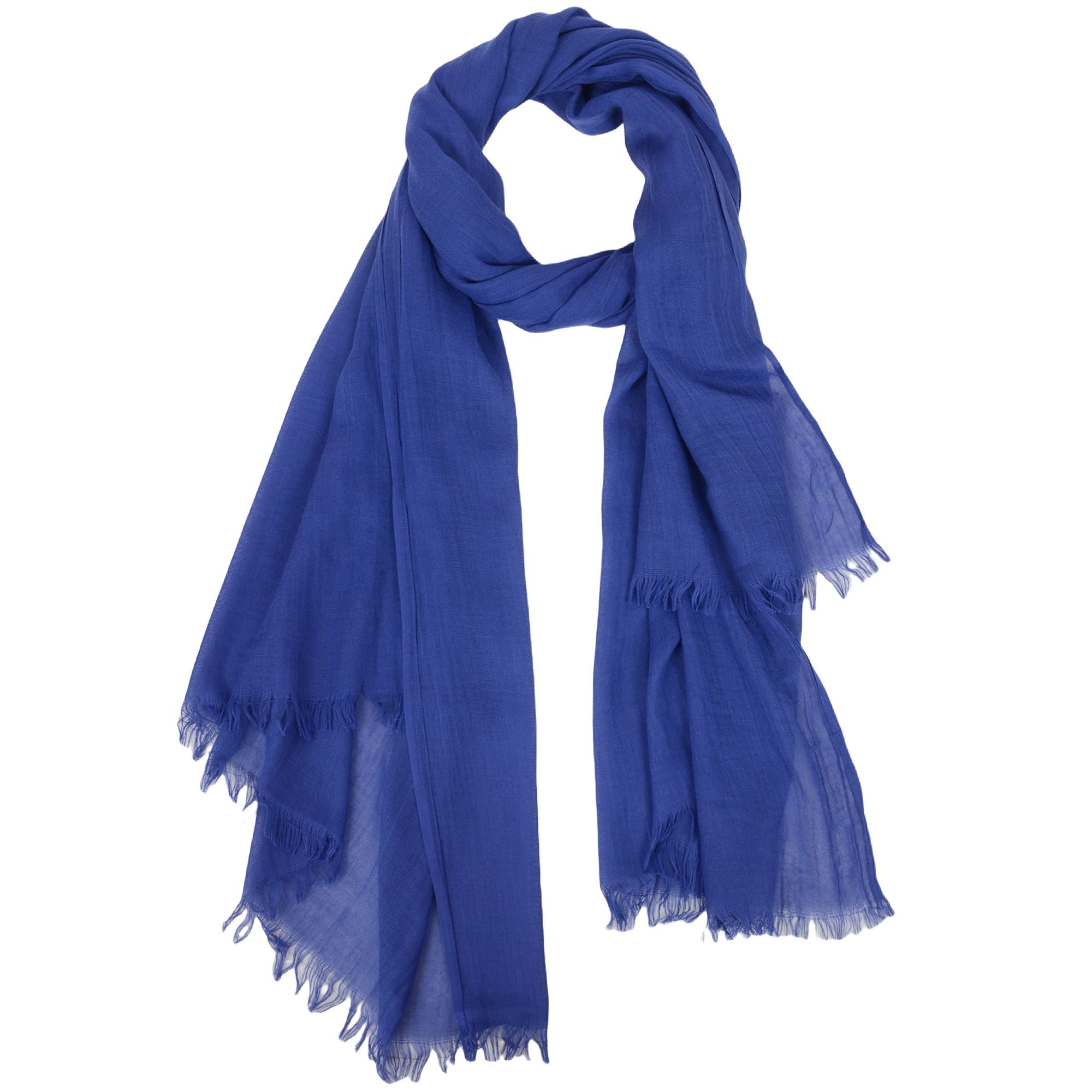 Anna-Kaci Lightweight Solid Cotton Linen Scarf Large Long Gauze Beach Wrap Shawl 78 Inches