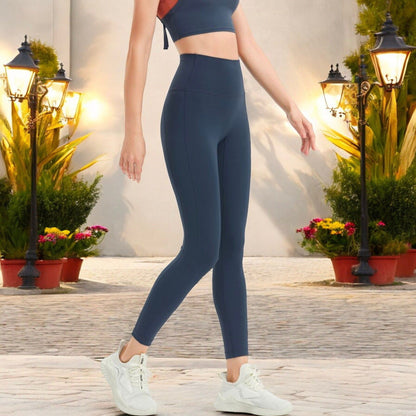 High Waist Seamless Full-Length Leggings with Stretchy Comfort Fit