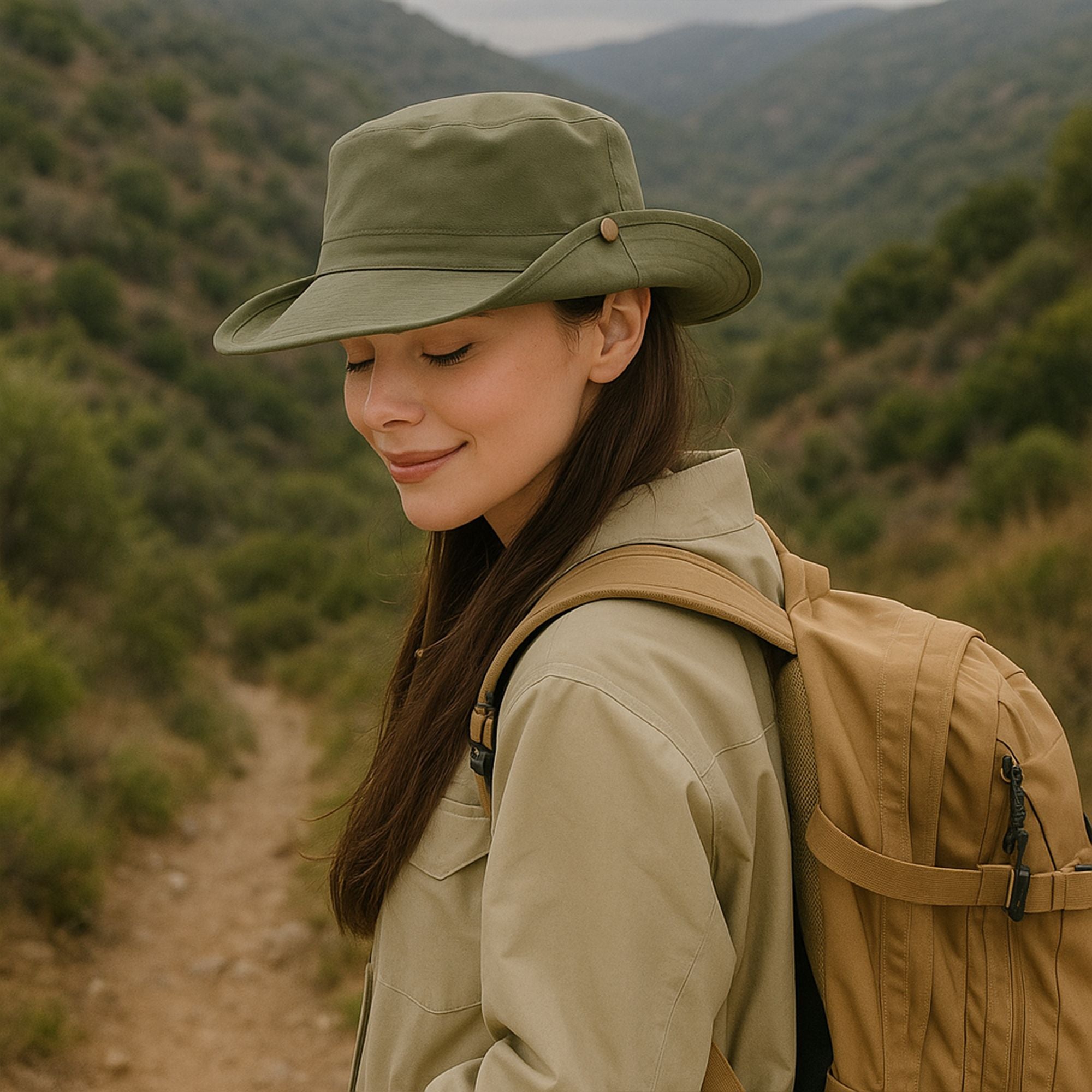 Anna-Kaci Foldable Wide Brim Bucket Hat with Chin Strap for Sun Protection and Outdoor Hiking Travel Beach Adventures