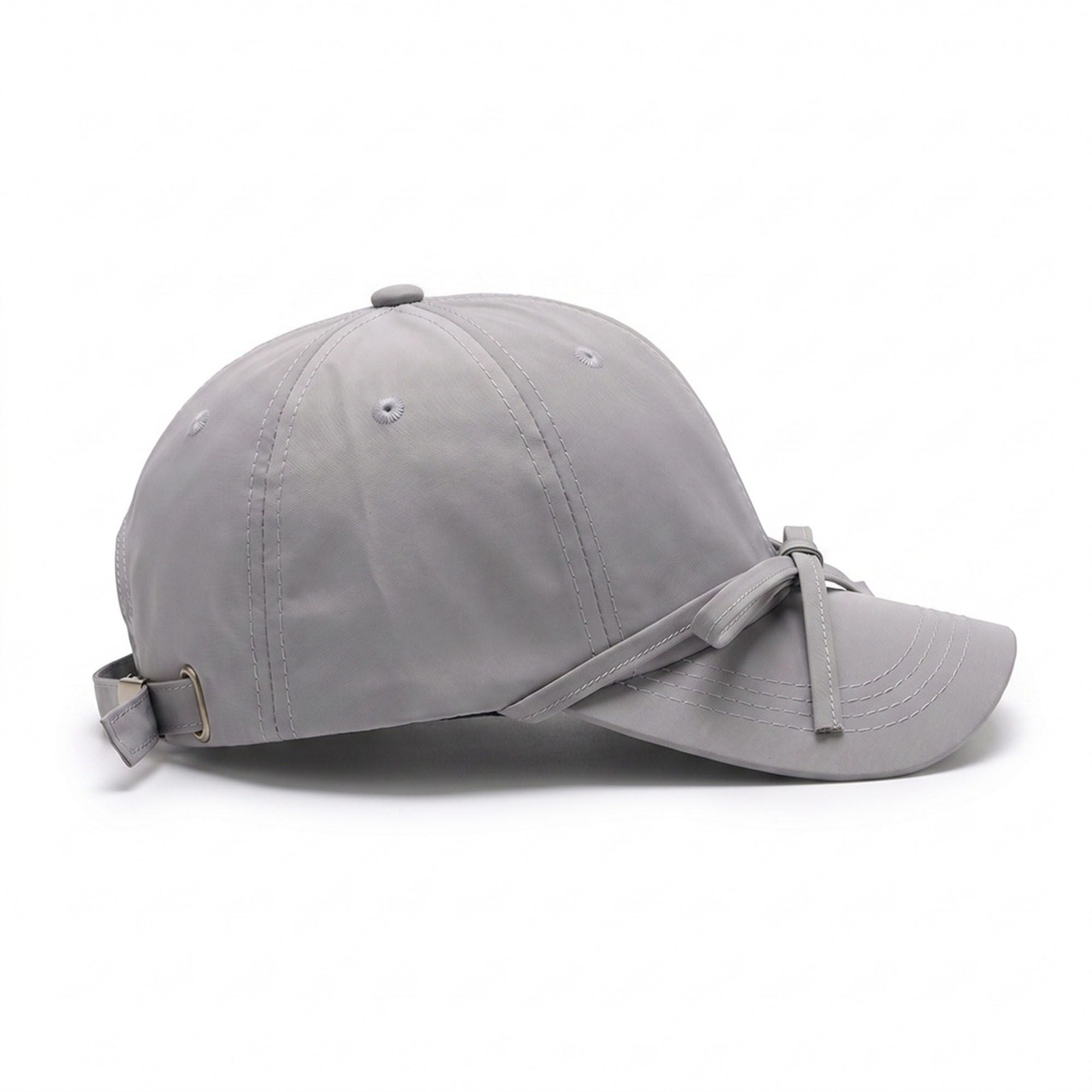 Women's Baseball Cap with Bow Tie Detail Adjustable Strap Casual Hat