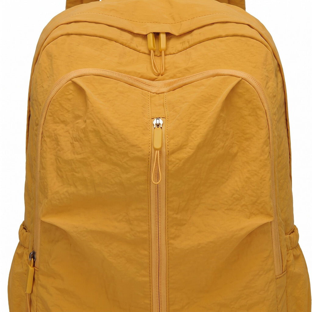 Lightweight Travel Backpack with Large Front Zip Compartment Side Pockets and Padded Shoulder Straps
