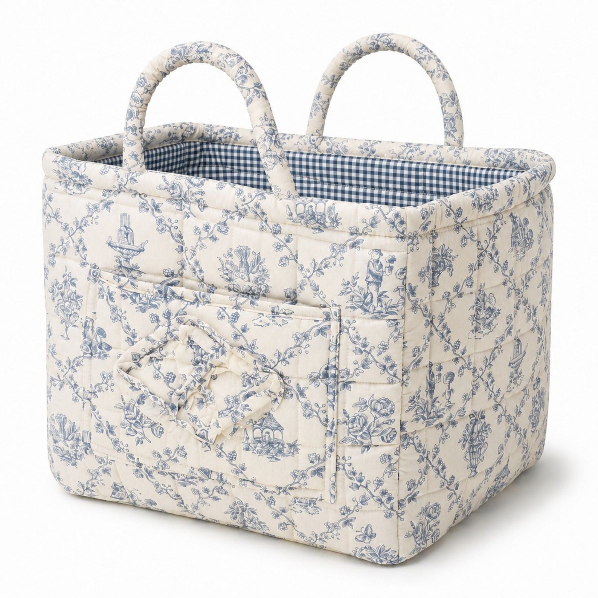 Storage organizer with floral and quilted