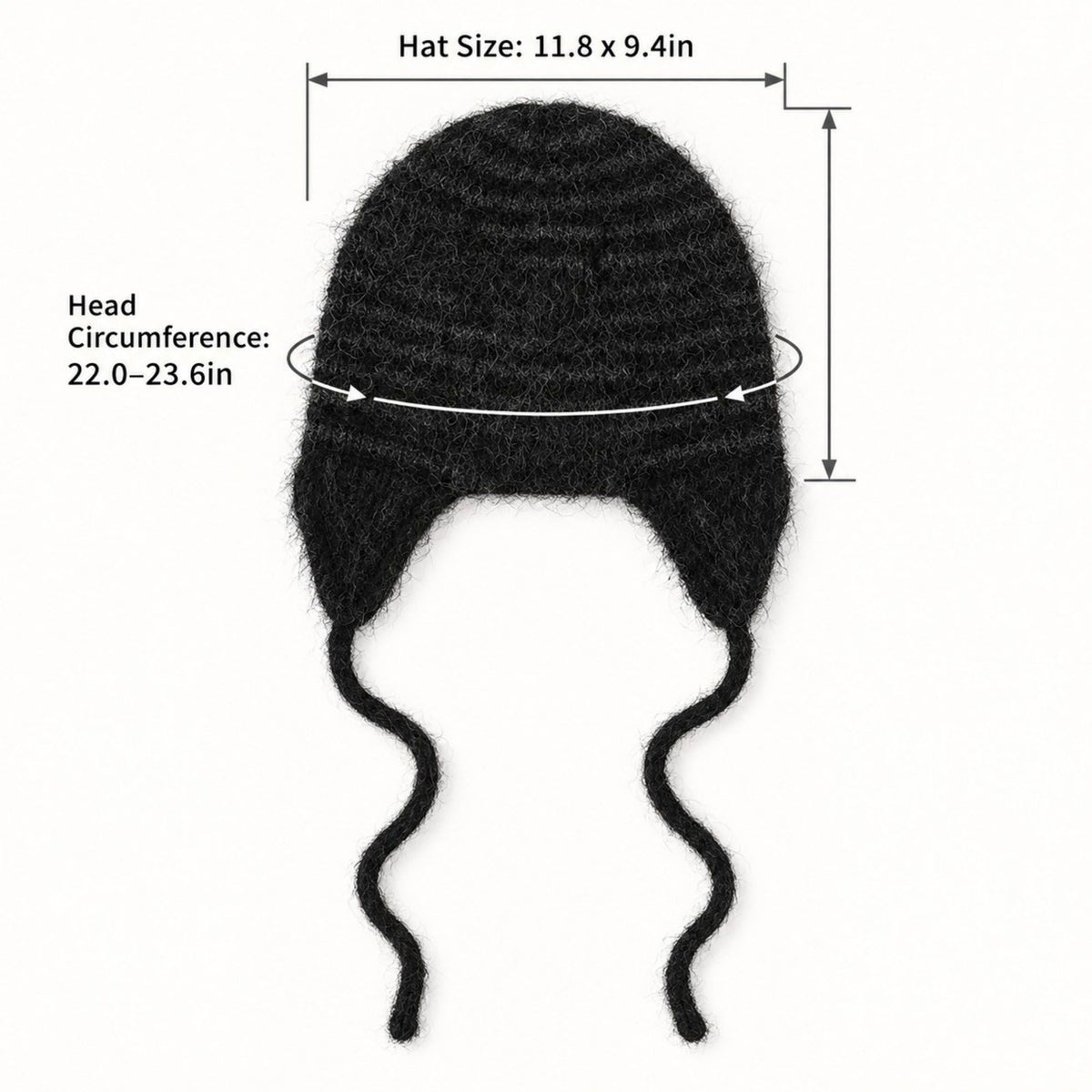 Striped Ear Flap Knit Beanie Winter Thermal Trapper Hat
