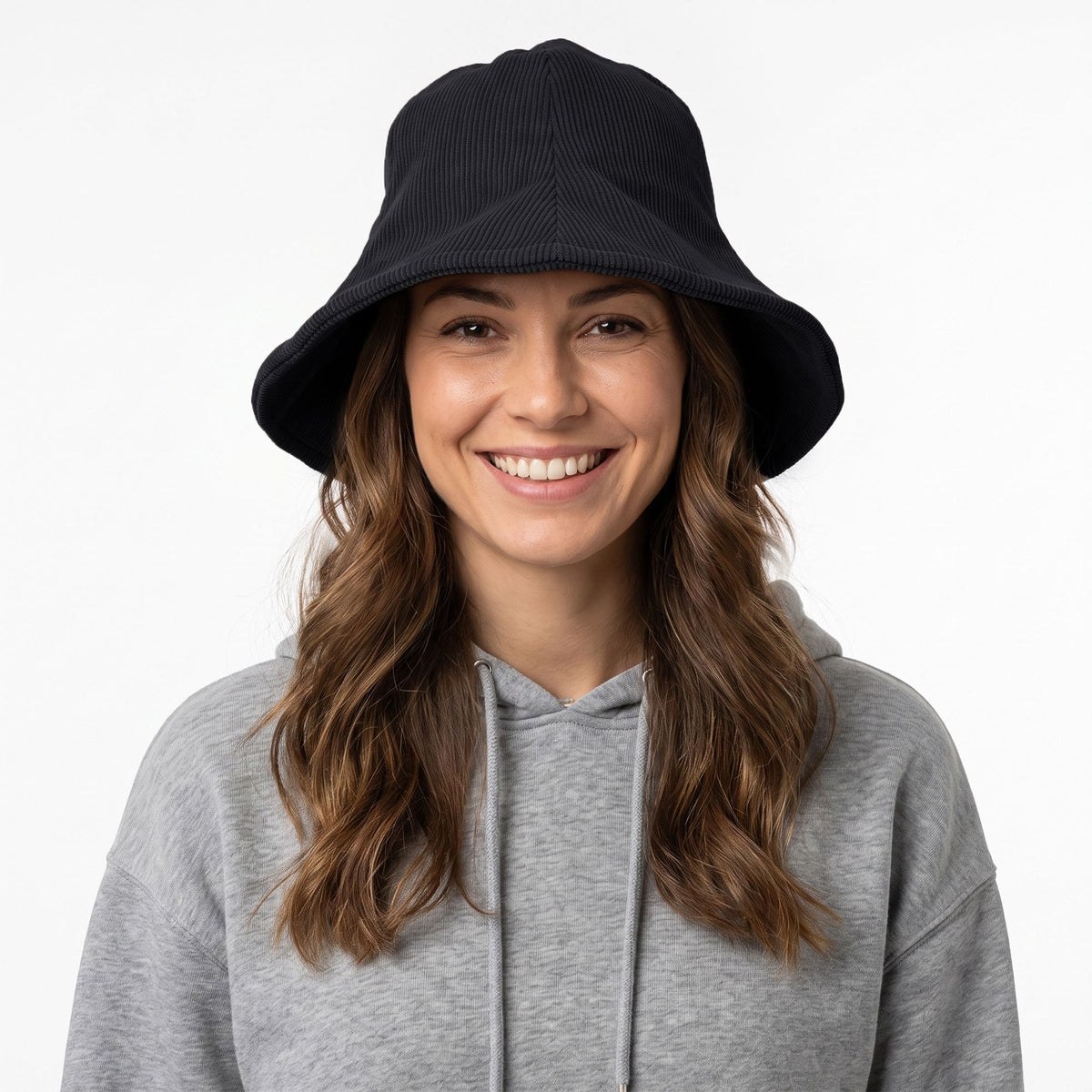Corduroy Bucket Hat Wide Brim Cloche Hat Casual Soft Brim Hat