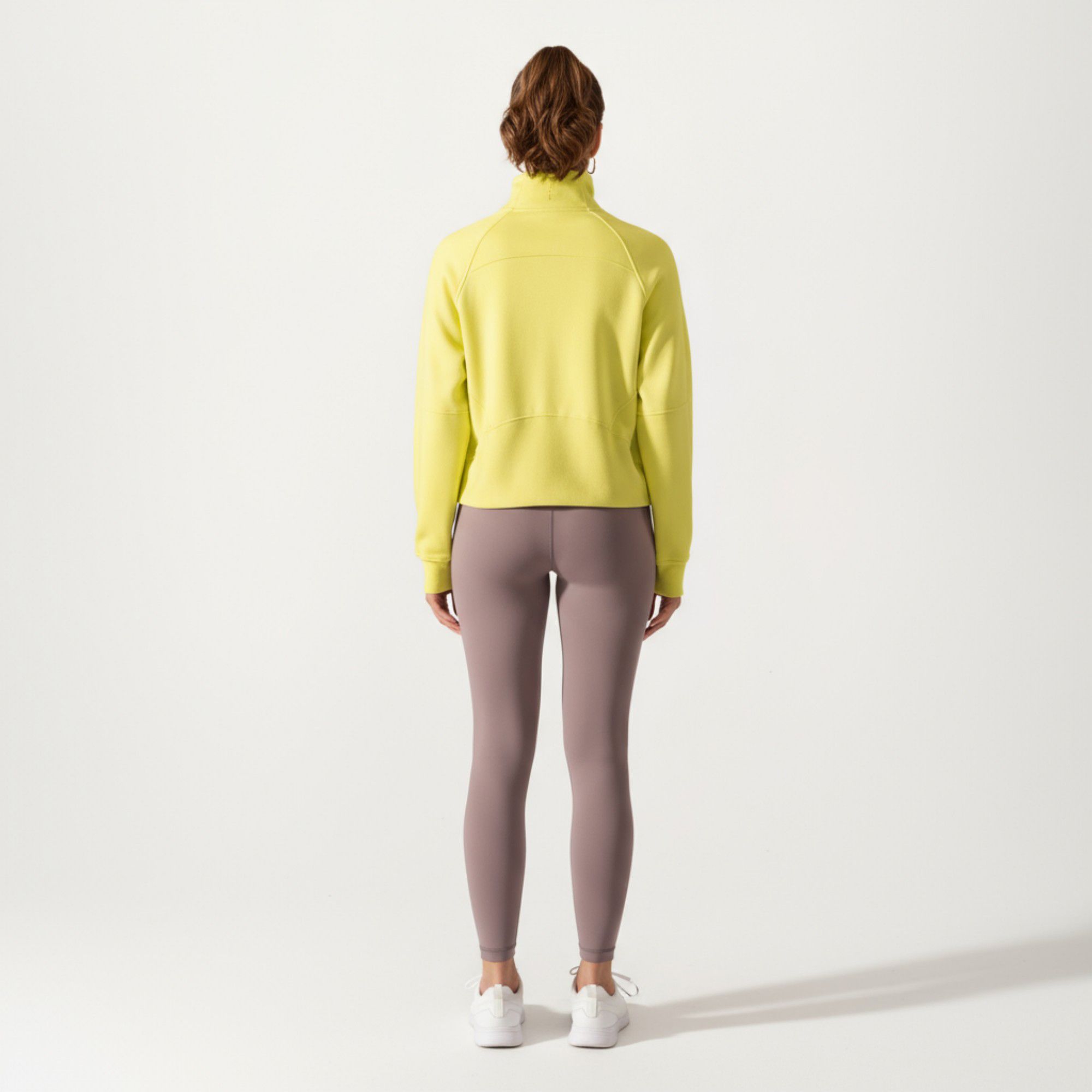 Anna-Kaci Active Women's Long Sleeve Half Zip Pullover Sweatshirt with High Collar and Kangaroo Pocket Design