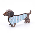 3pc Dachshund Dog Hair Claw Clip Set Striped Rhinestone Puppy Hair Accessories