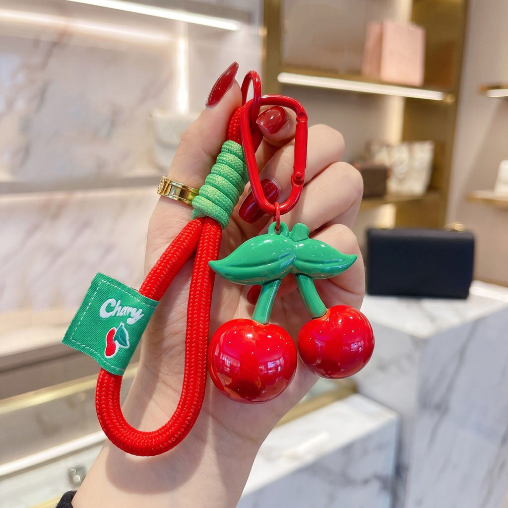 2-Piece Womens Bag Charm with Hanging Clip and Decorative Accents