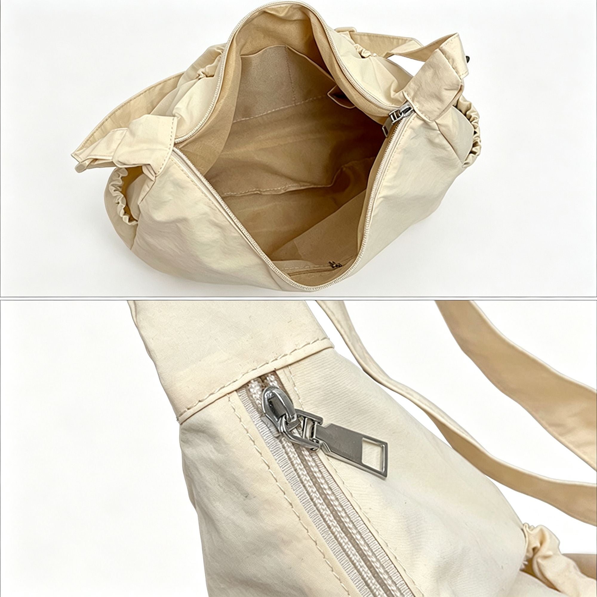 Lightweight Hobo Shoulder Bag with Adjustable Strap and Multiple Pockets