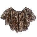 Sequin Mesh Capelet Cover Up with Scalloped Trim