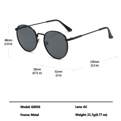 Anna-Kaci Women's Retro Metal Round Sunglasses