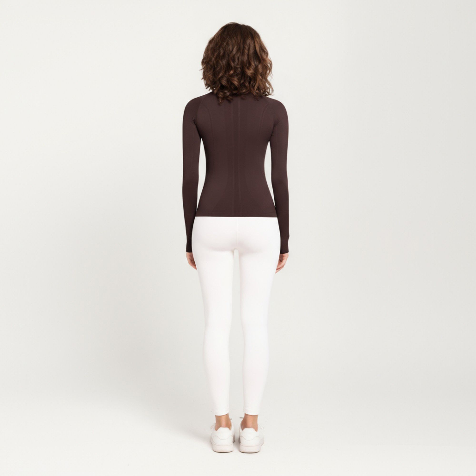 Anna-Kaci Active Women's Seamless Long Sleeve Fitted Top with Thumbhole Cuffs and Crew Neck