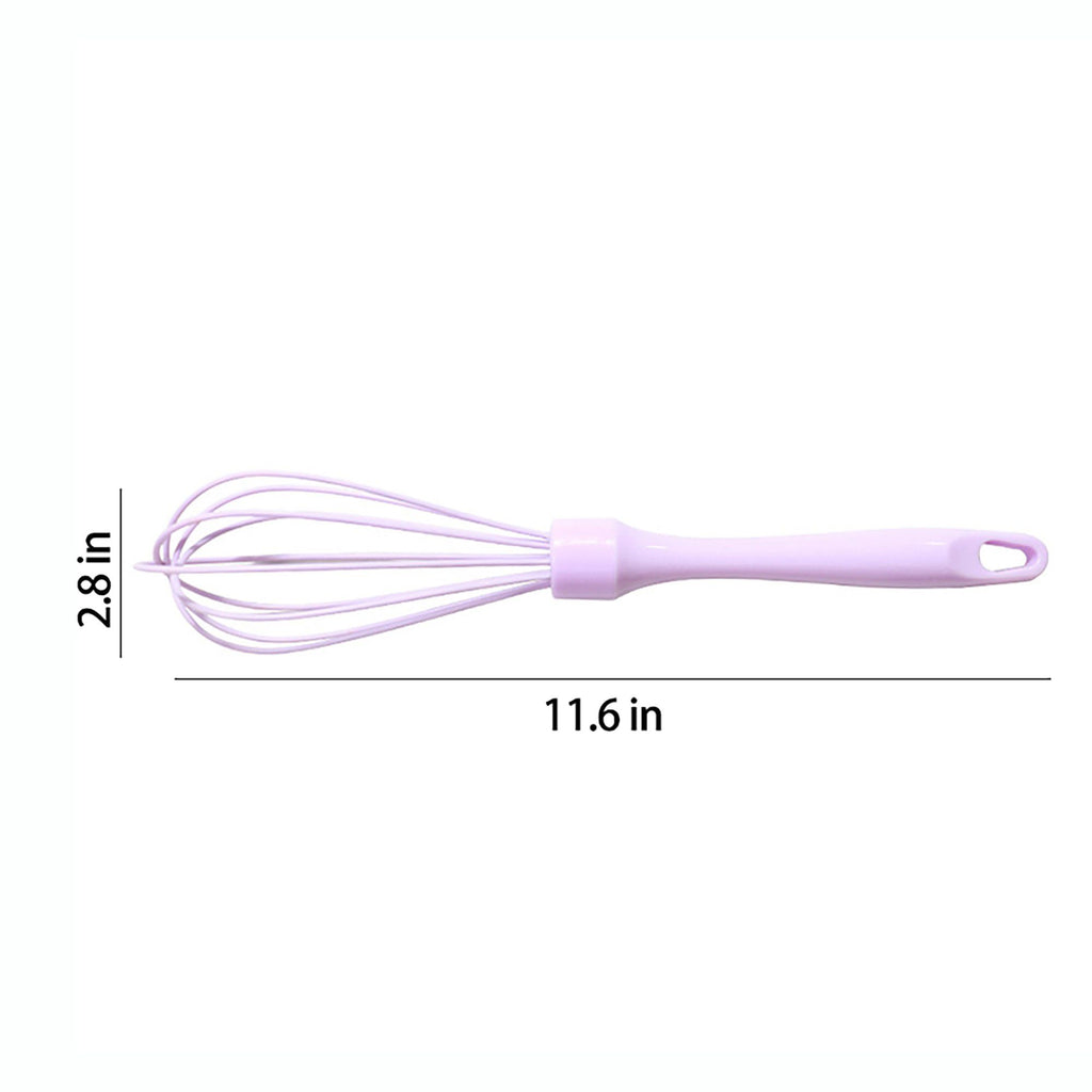 3-Piece Mini Silicone Whisk Set for Baking, Mixing and Kitchen Prep