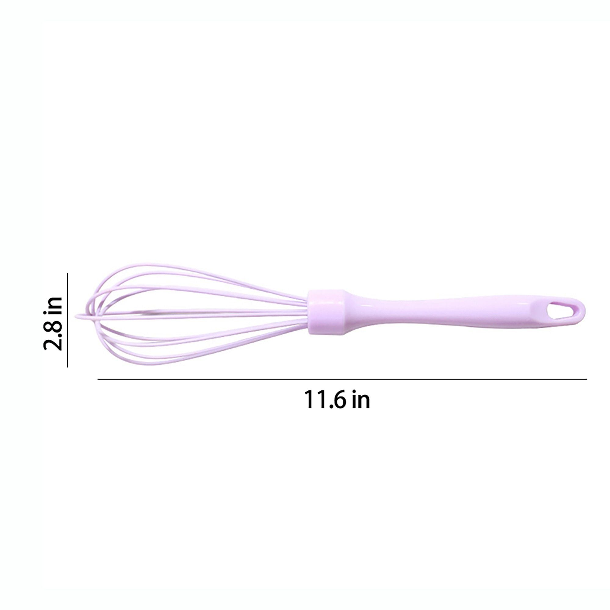 3-Piece Mini Silicone Whisk Set for Baking, Mixing and Kitchen Prep