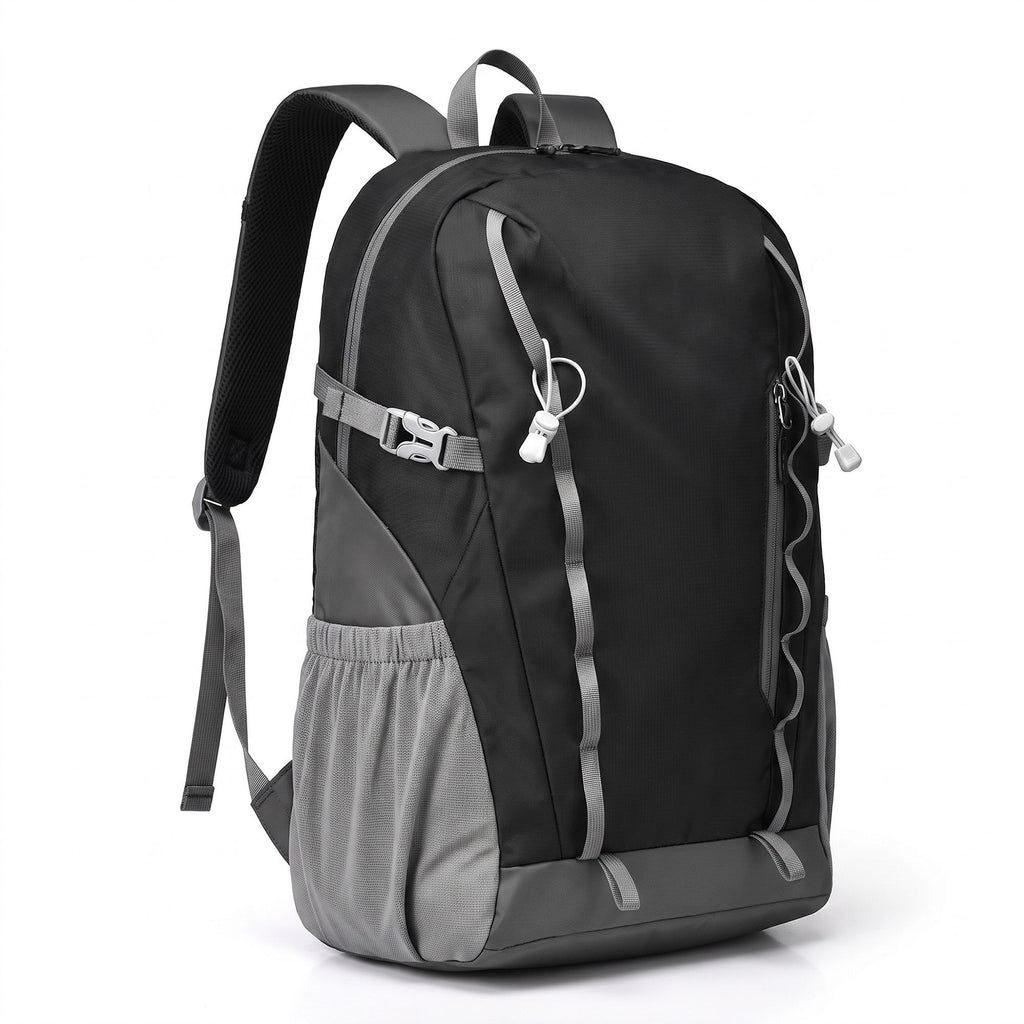 Travel Backpack with Side Pockets Front Zip Compartments Adjustable Straps Top Hle