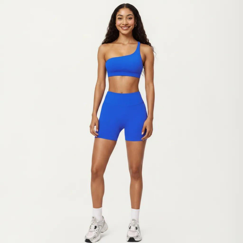 Anna-Kaci Active Women's One Shoulder Sports Bra with Asymmetric Strap and Smooth Stretch Fit