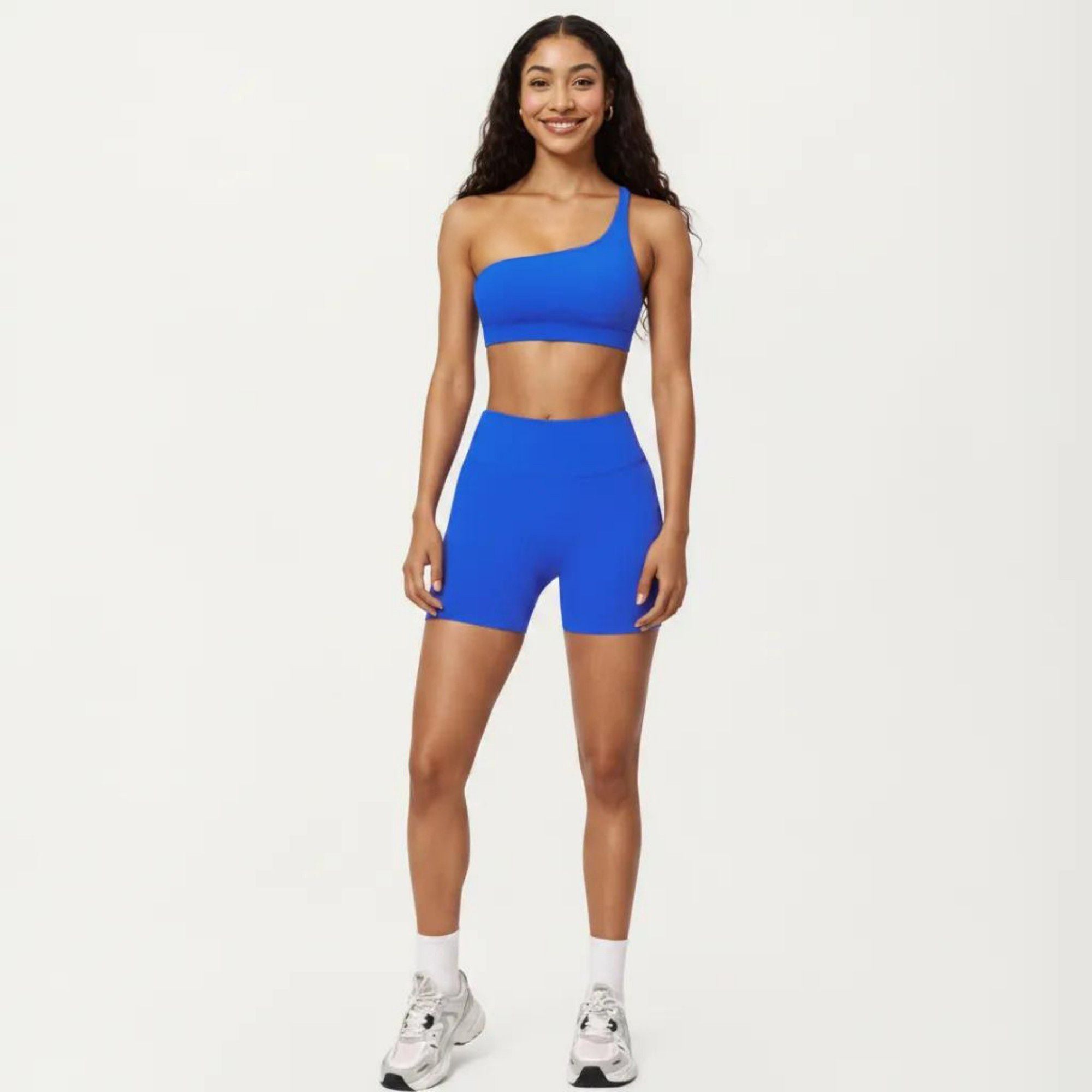 Anna-Kaci Active Women's One Shoulder Sports Bra with Asymmetric Strap and Smooth Stretch Fit