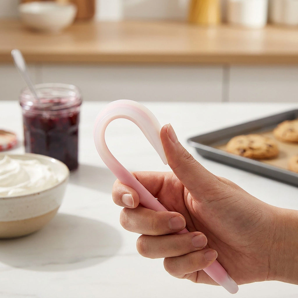 3-Piece Silicone Spatula Set with Handle, Flexible and Durable Kitchen Tools for Cooking and Baking