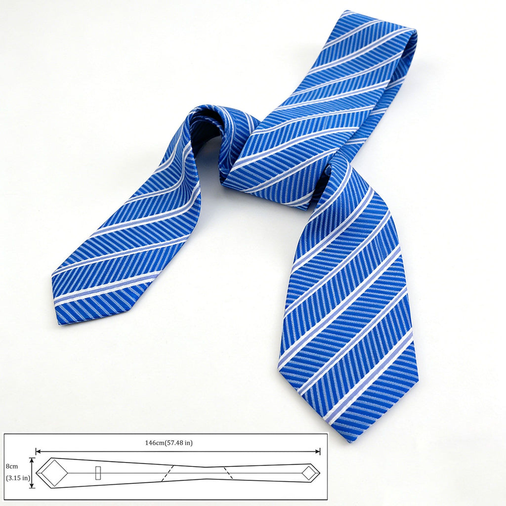 Anna-Kaci Men's Polyester Filament Tie with Multi-Tone Stripes - Formal Necktie for Business, Weddings & Daily Wear