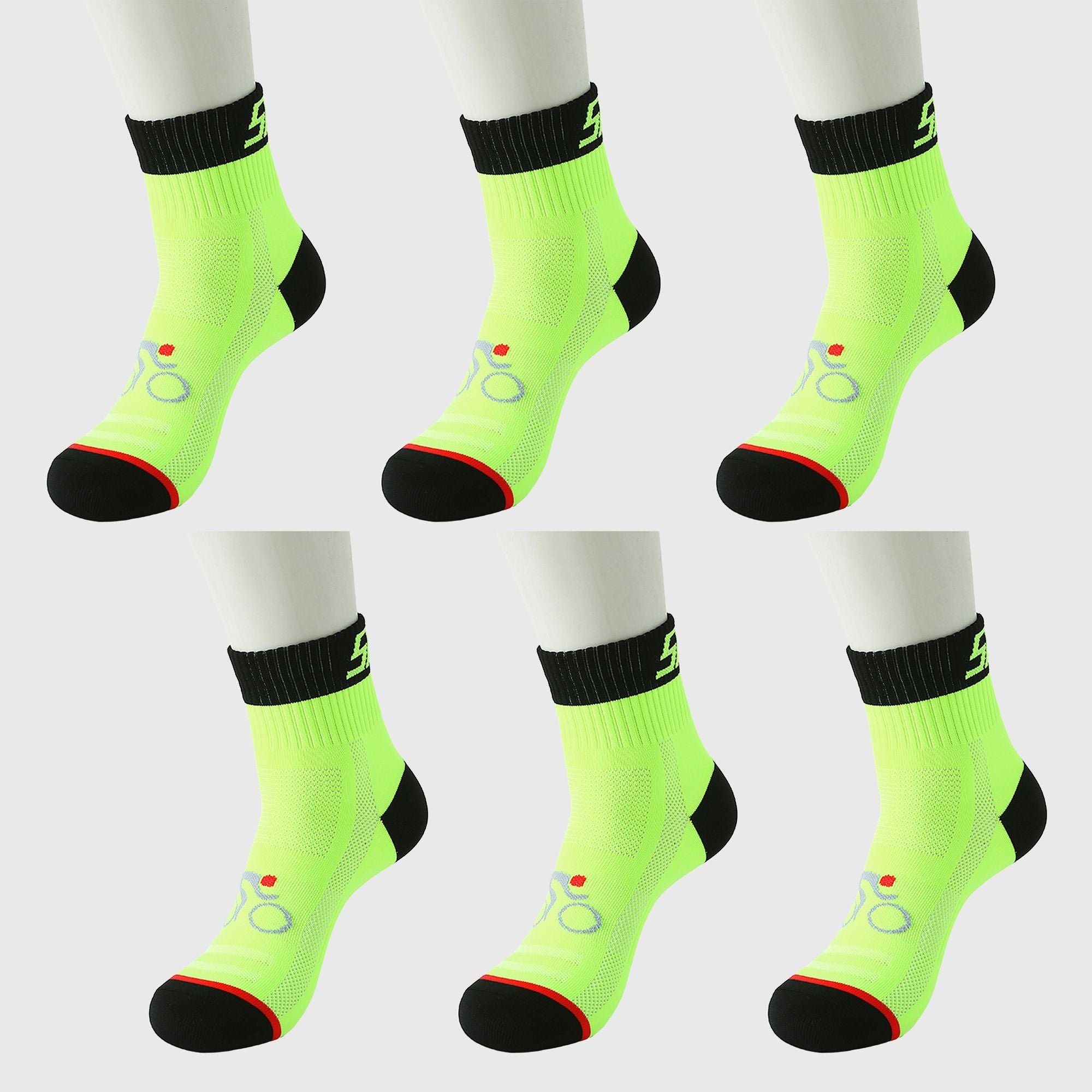 Anna-Kaci 6pk Men's Cycling Pattern Athletic Socks
