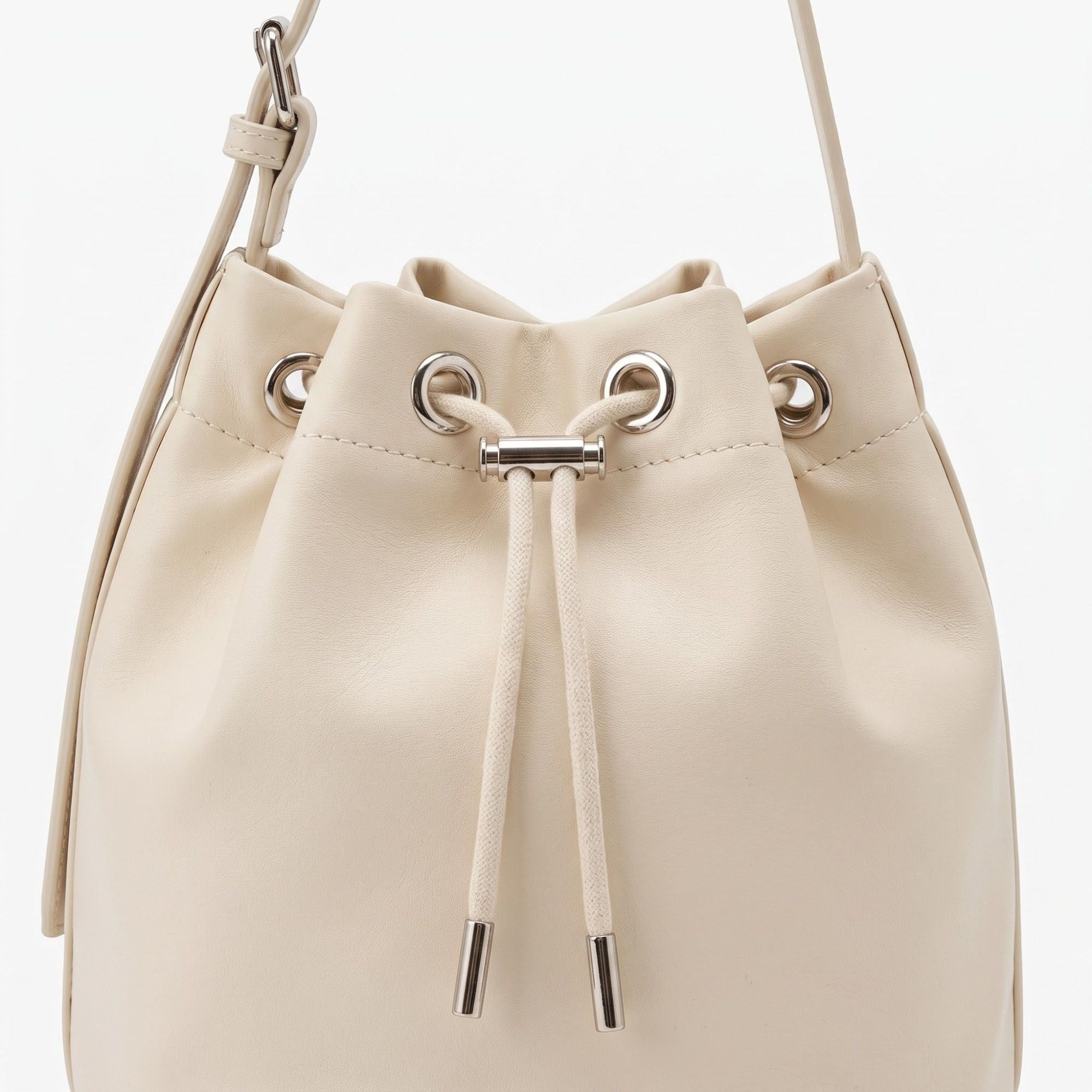 Drawstring Bucket Crossbody Bag with Adjustable Shoulder Strap