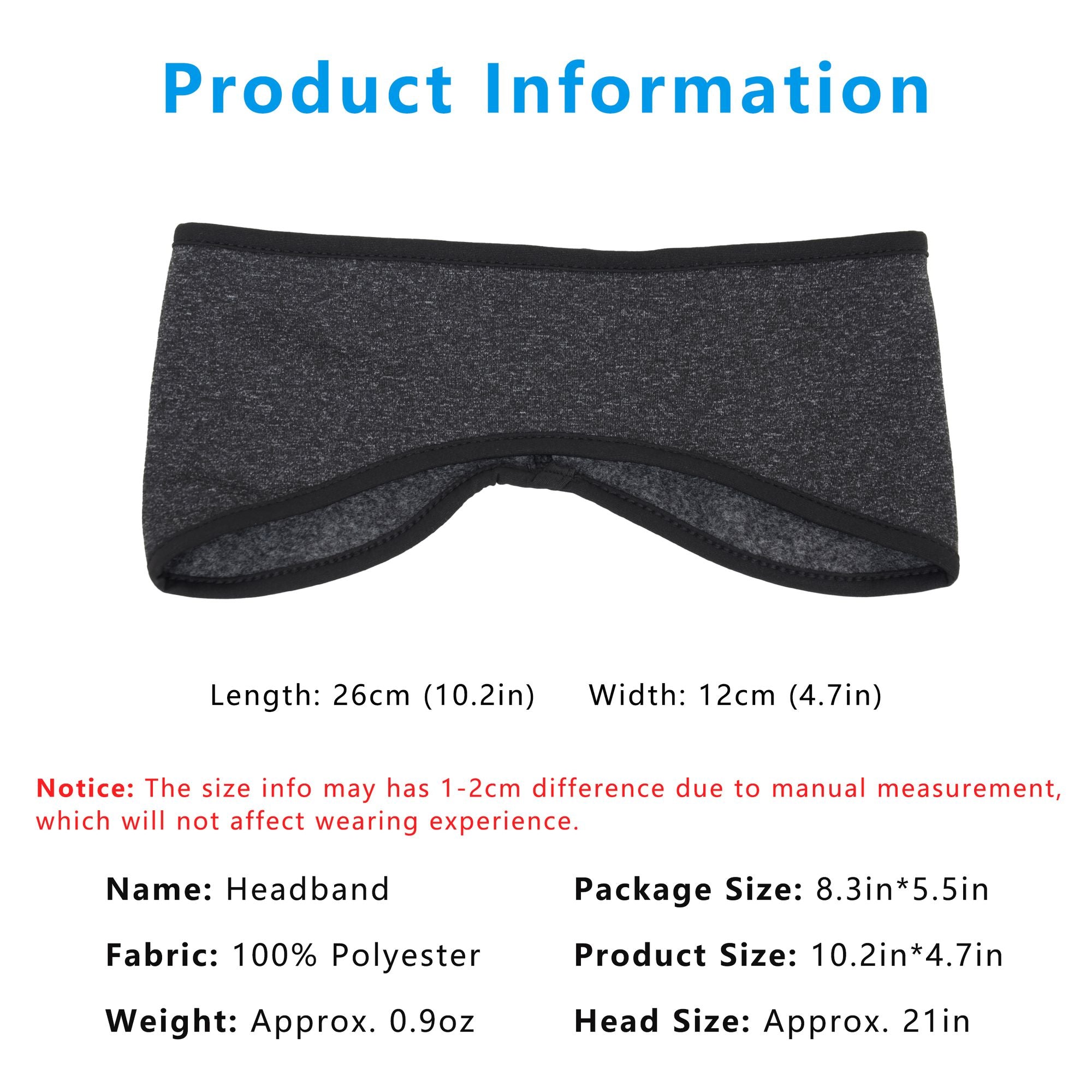 Anna-Kaci Sports Headband Moisture-Wicking for Running Workouts Exercise Men and Women Winter Ear Warmer