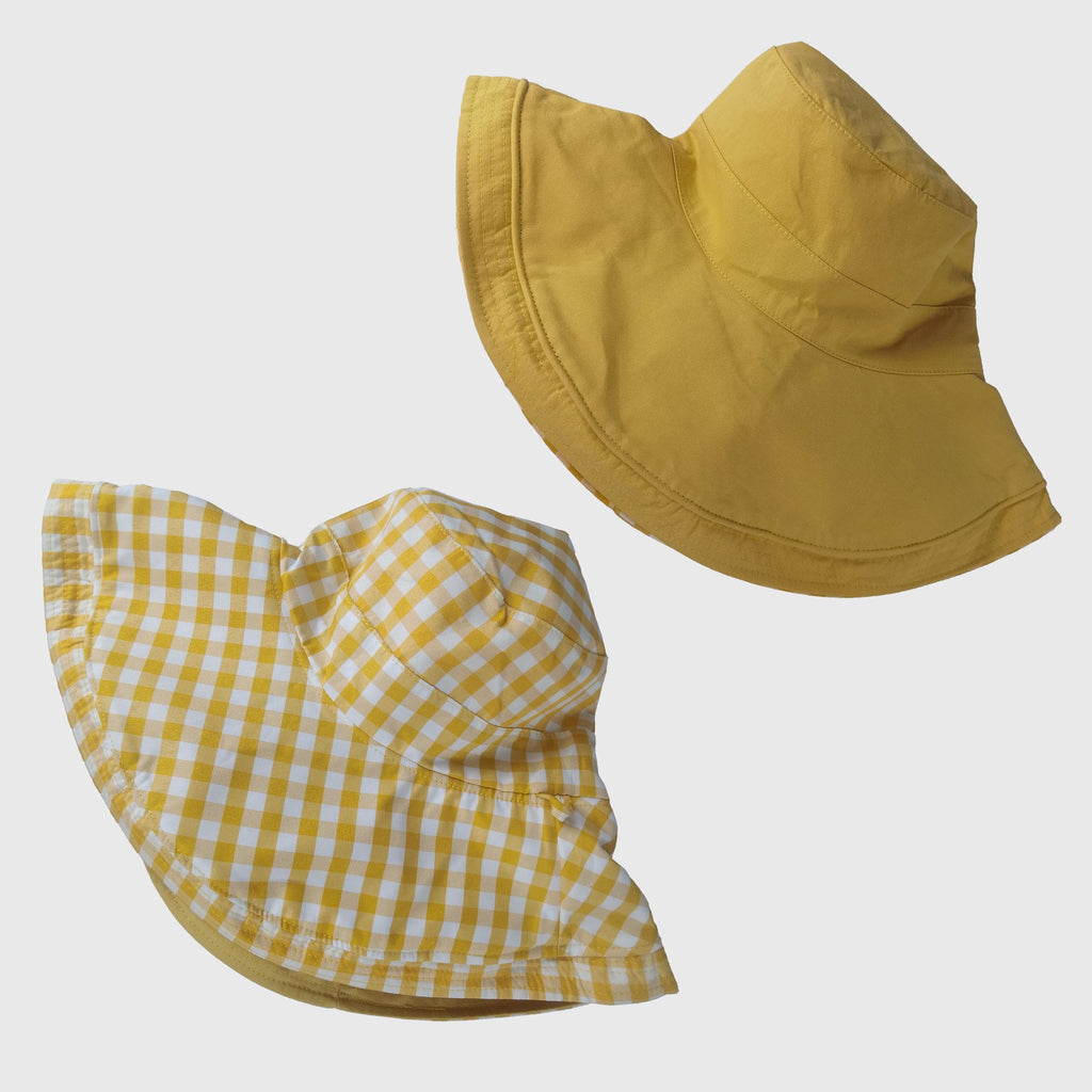 Anna-Kaci Women's Reversible Checkered Bucket Hat with Chin Strap