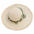Summer Sun Hat for Women - Straw Beach Hat with Floral Embellishment