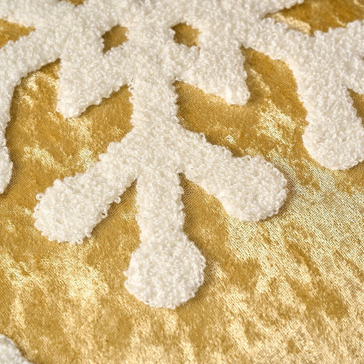 Christmas Tufted Snowflake Throw Pillow Cover 18 x 18 Inch Holiday Decor