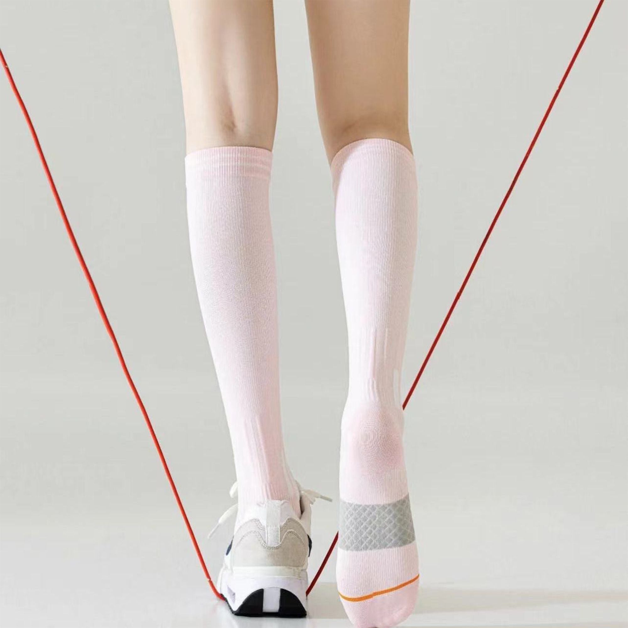 Anna-Kaci 3-Pair Set Knee-High Compression Athletic Socks Breathable Anti-Slip Support Design for Running and Jump Rope
