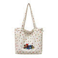 Polka Dot Tote Bag Shoulder Bag with Interior Zipper Pocket