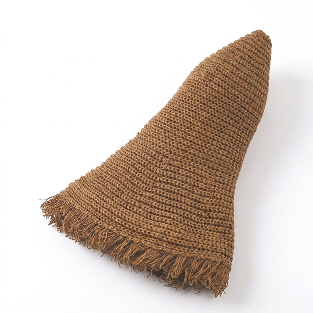 Wide Brim Sun Hat with Frayed Edge and Lightweight Open Weave