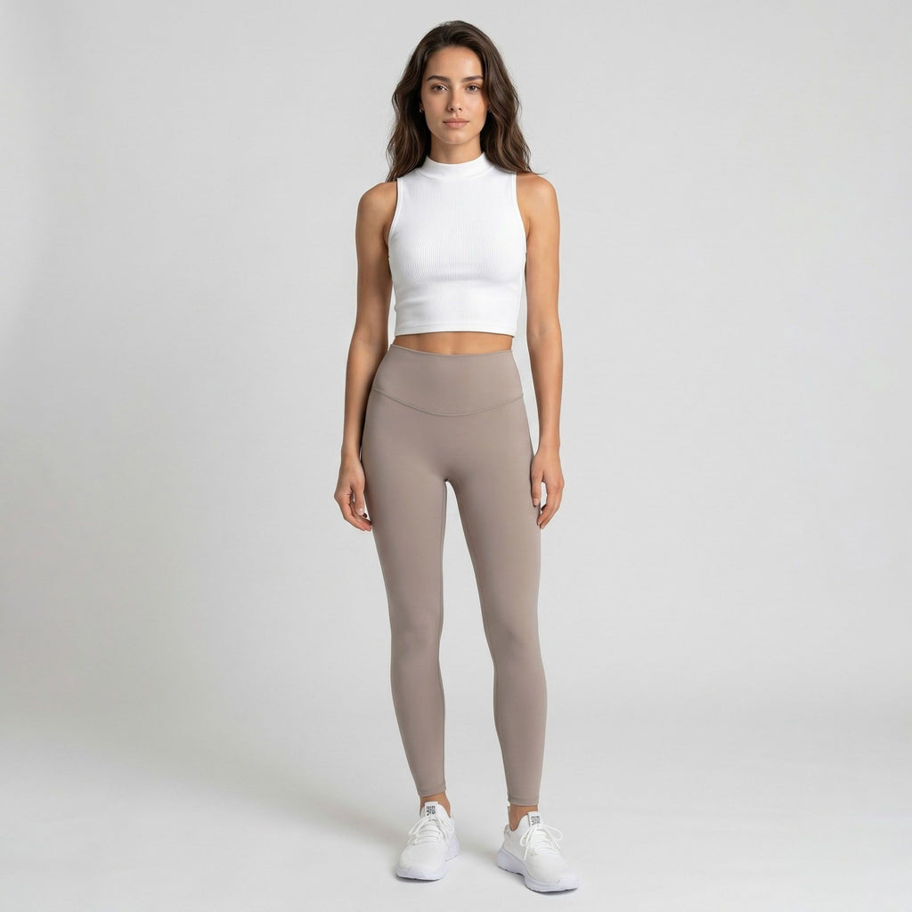 Anna-Kaci Women's High Waist Leggings with Back Contour Seam and Smooth Stretch Fit