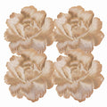 4-Pack Floral Round PVC Placemats Metallic Textured Heat Resistant Table Mats