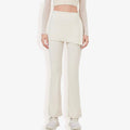 High Waist Flare Pants with Layered Skirt Overlay