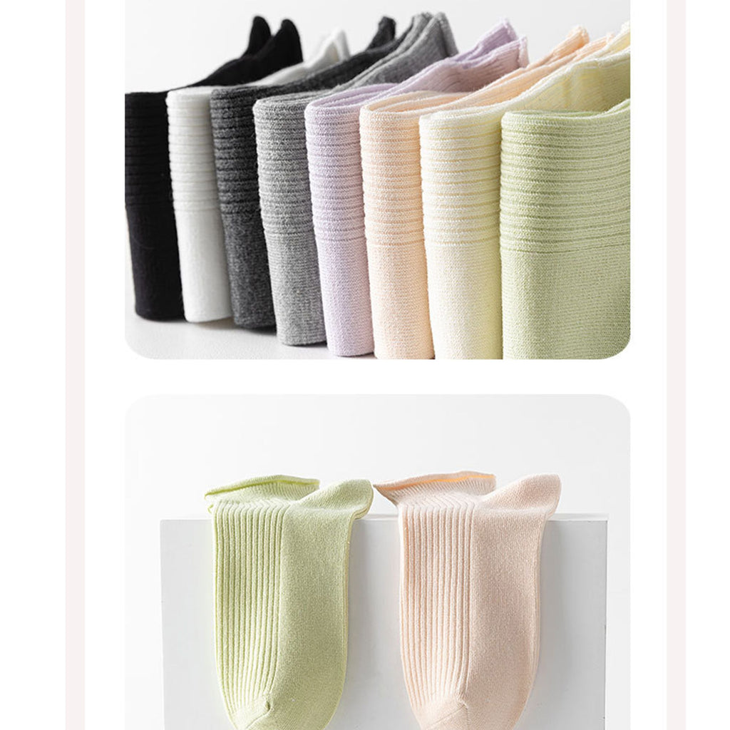 Anna-Kaci 4 Pairs Women's Ultra-Thin Ribbed Ankle Socks Soft Stretch Breathable Design in Multiple Color Combinations