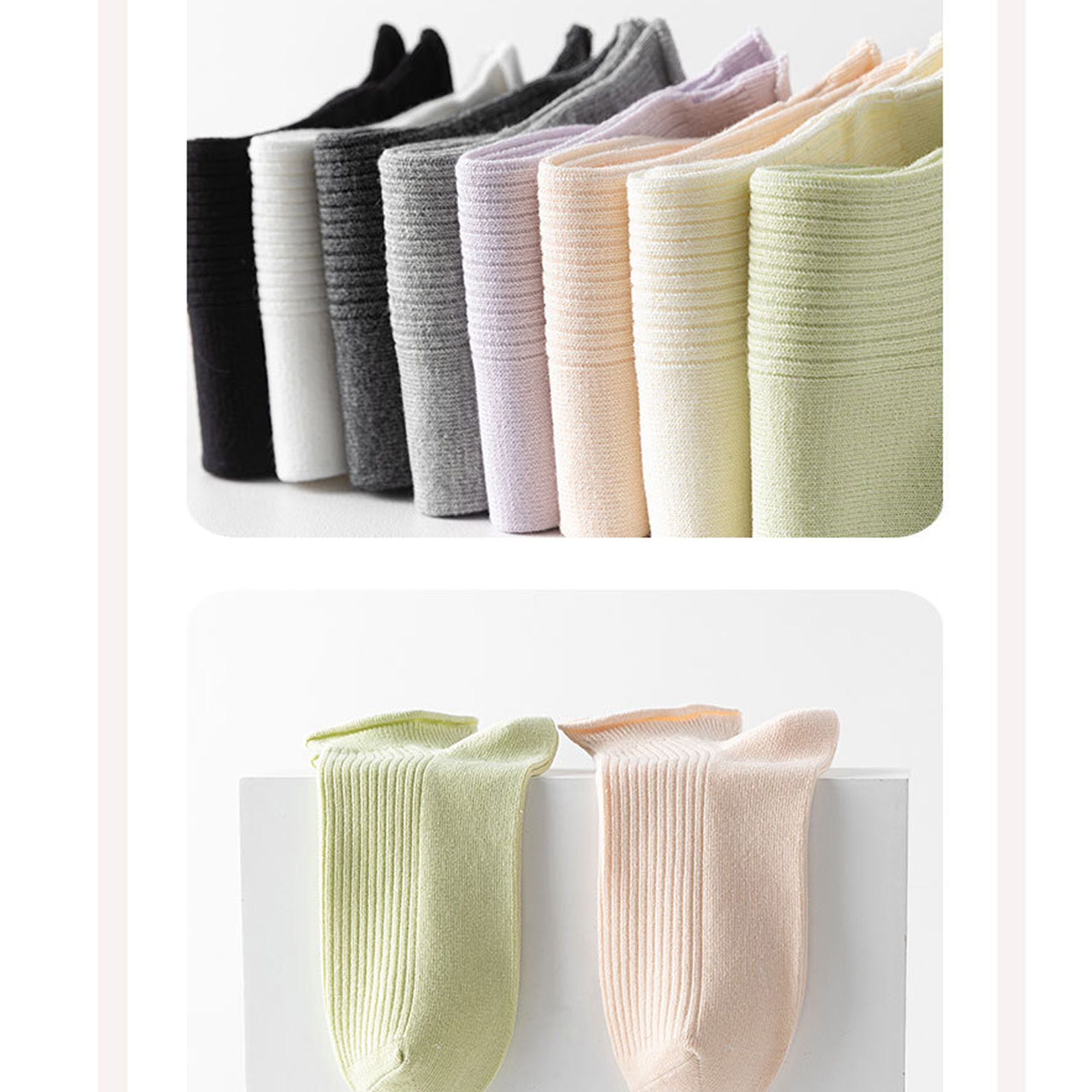 Anna-Kaci 4 Pairs Women's Ultra-Thin Ribbed Ankle Socks Soft Stretch Breathable Design in Multiple Color Combinations