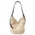 Crochet Shoulder Hobo Bag with Adjustable Strap Soft Knit Slouchy Handbag Casual Everyday Tote