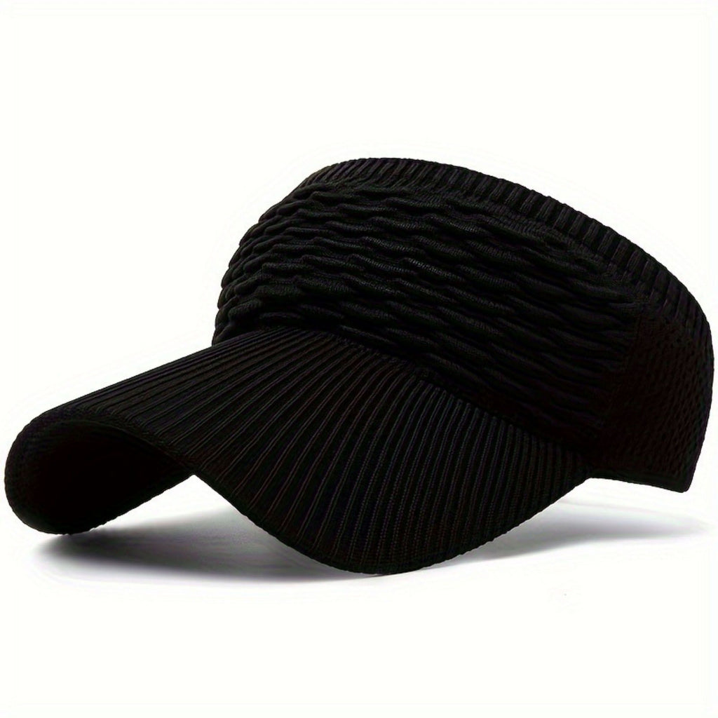 Women's Knit Visor Hat Breathable Stretch Sun Visor Cap Lightweight Athletic Hat