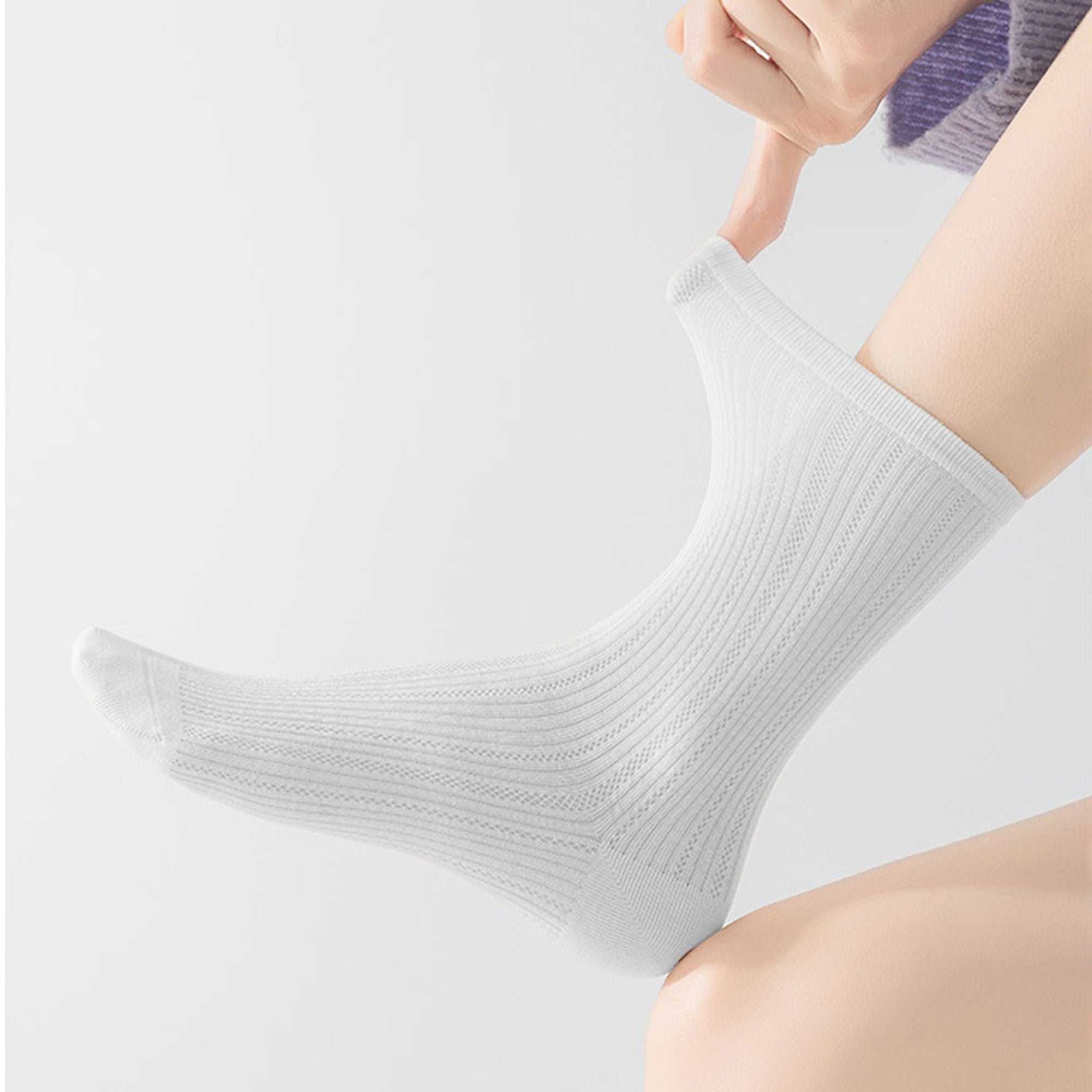 Anna-Kaci Women's Summer Ribbed Ankle Socks 6Pk