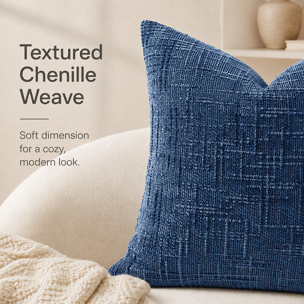 Textured Geometric Decorative Throw Pillow Cover Soft Accent Cushion Cover for Sofa Bed