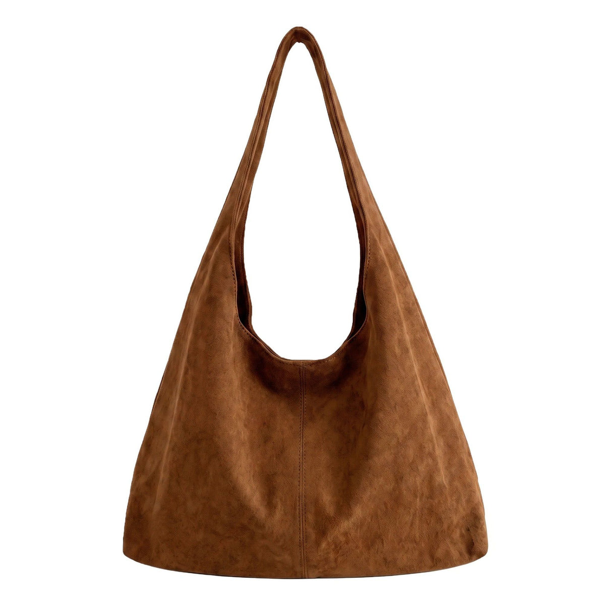 Faux Suede Hobo Shoulder Bag Large Soft Slouchy Tote