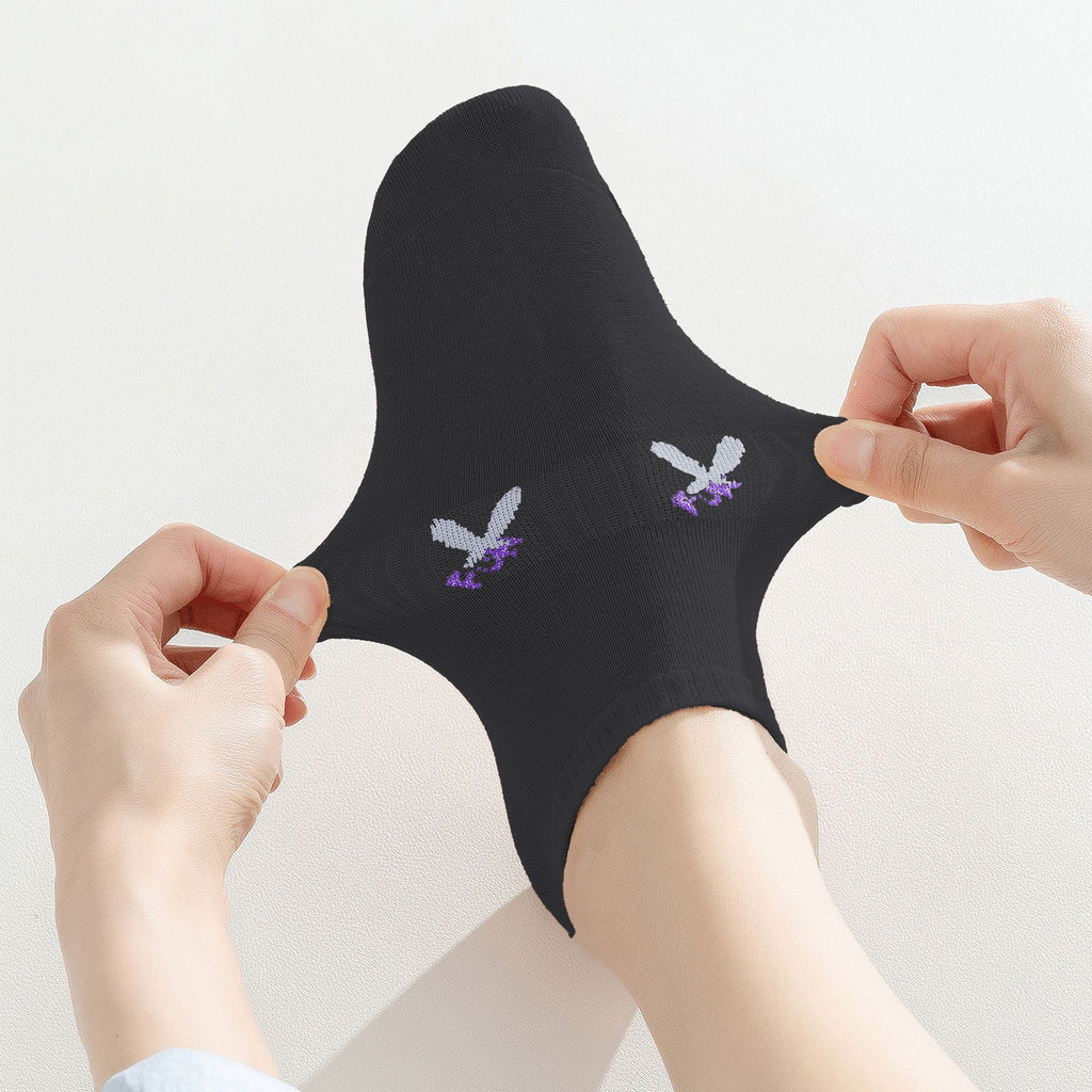 Anna-Kaci Women's No-Show Socks with FUN Letters 6Pk
