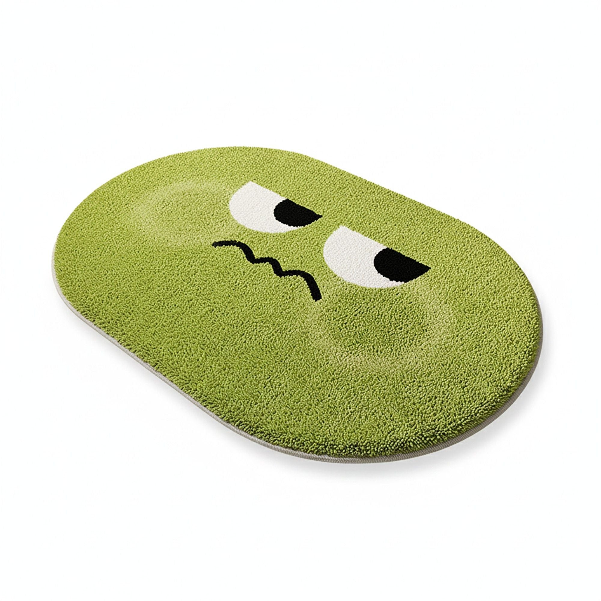 Cute Cartoon Face Tufted Floor Mat Soft Plush Non Slip Backing Decorative Indoor Rug for Entryway Bathroom Bedroom Kids Room
