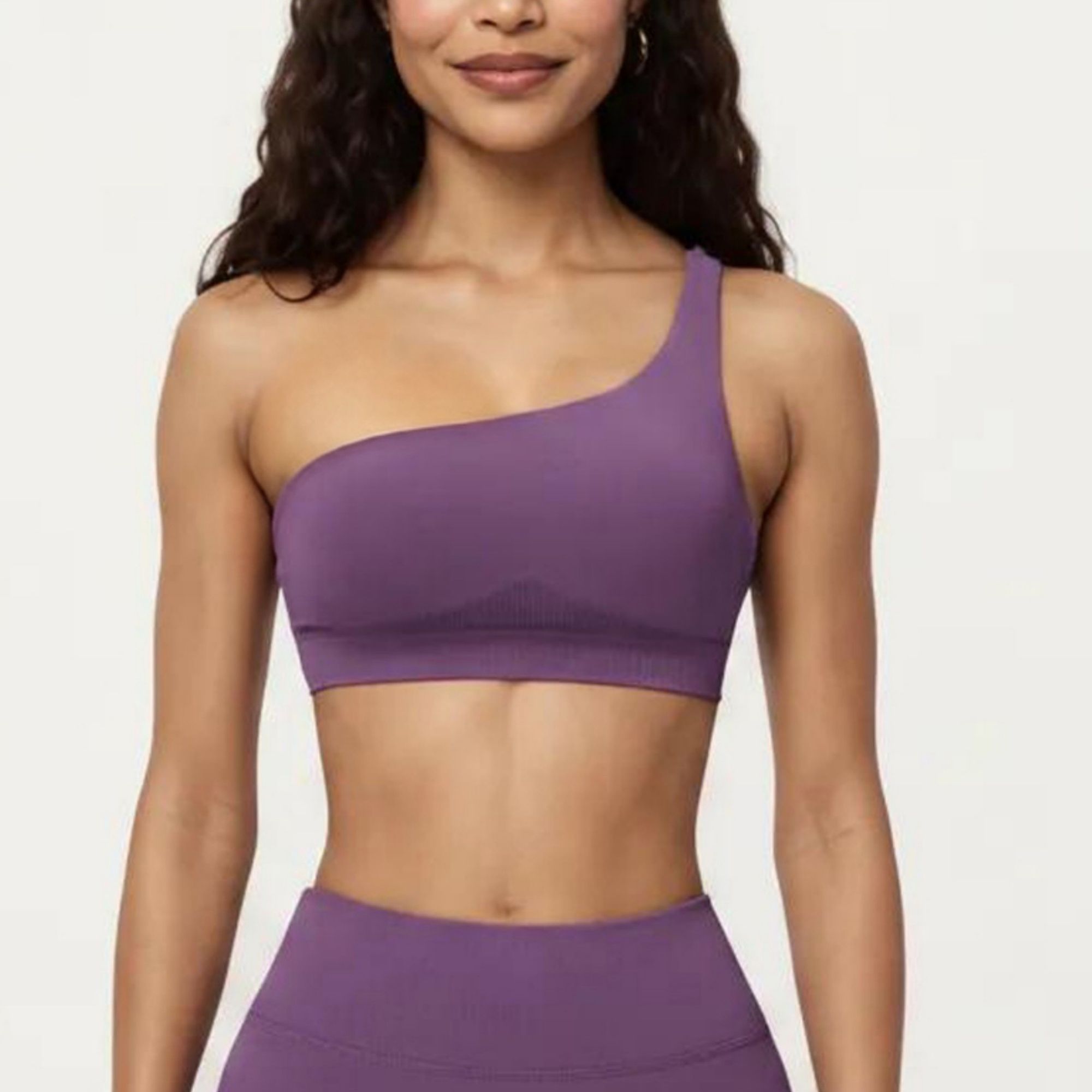 Anna-Kaci Active Women's One Shoulder Sports Bra with Asymmetric Strap and Smooth Stretch Fit