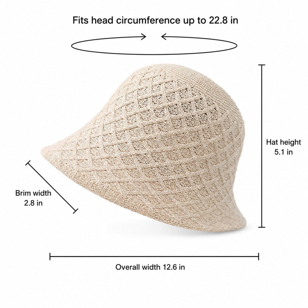 Summer Bucket Hat - Lightweight Woven Straw Sun Hat for Beach and Vacation