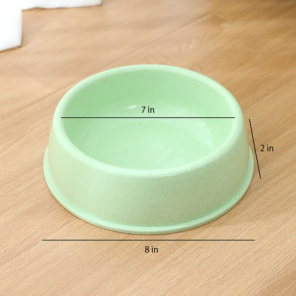 Plastic Pet Food Bowl with Rounded Rim for Cats and Dogs