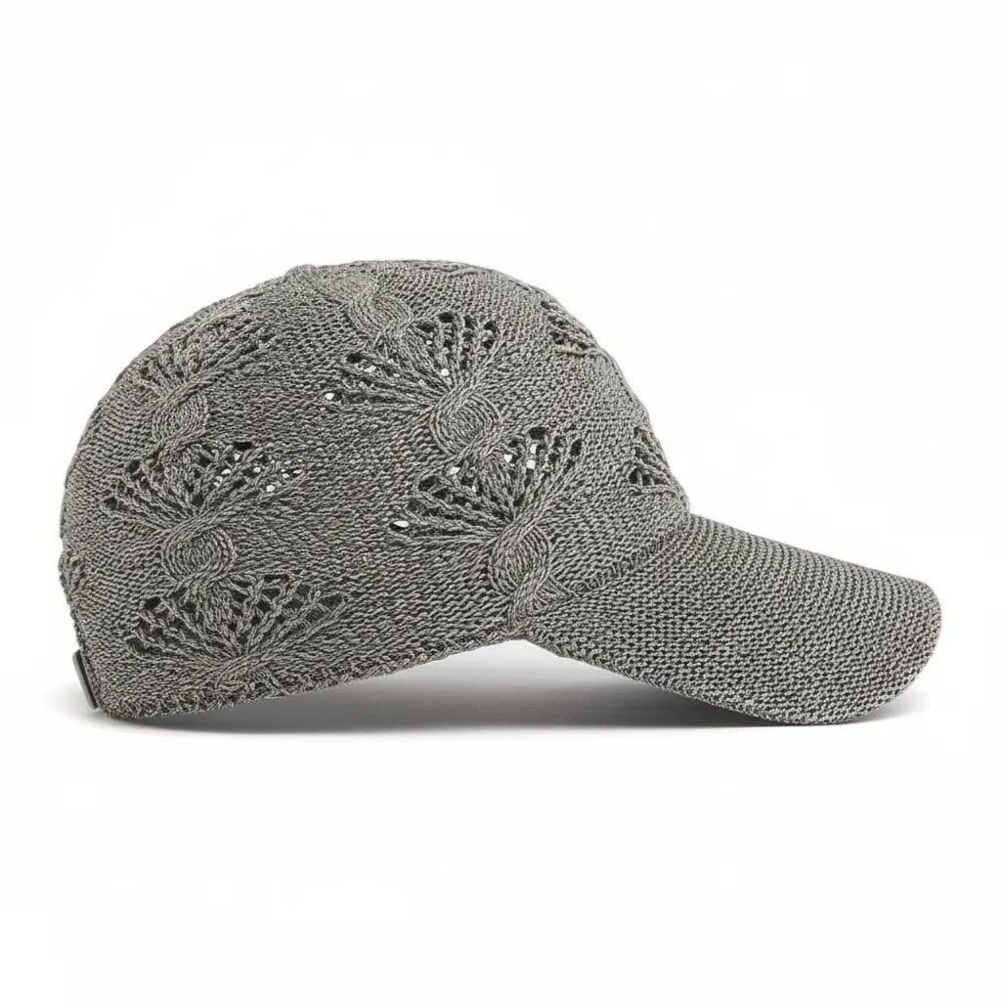 Women's Crochet Knit Baseball Cap Breathable Openwork Lightweight Casual Hat
